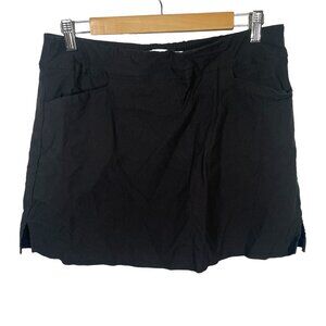 Lady Hogan Golf Skort Skirt Womens Size 12 Black Pockets Attched Shorts Tennis